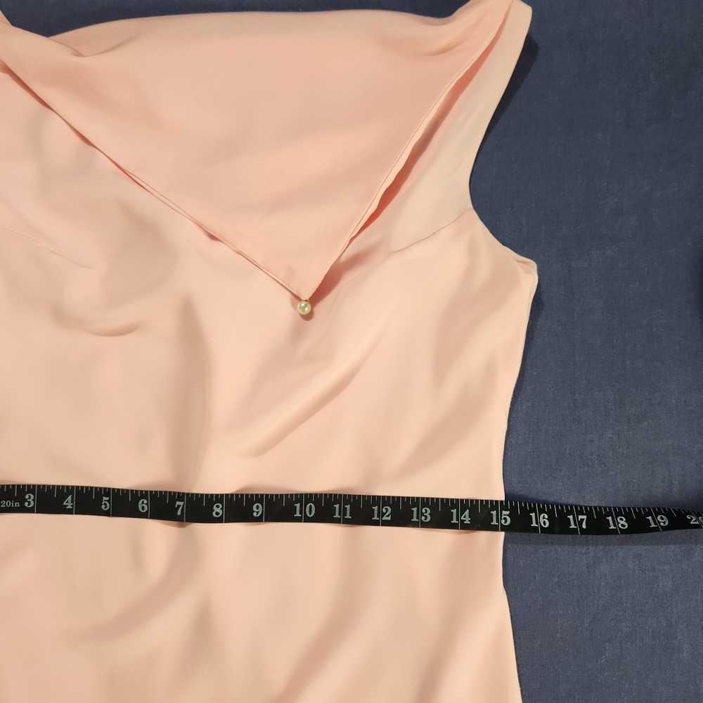 Bias Cut Pink Chiffon Handmade Dress Classic/Barbiecore/Wedding Midi Dress S* - Picture 7 of 10